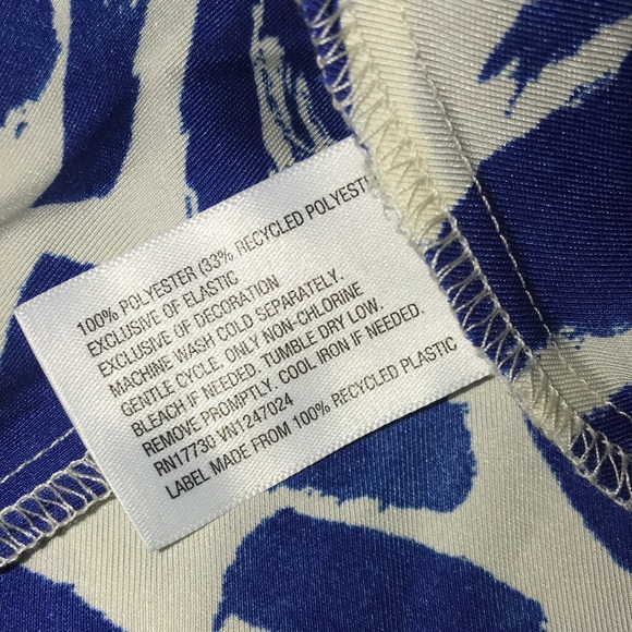 New Asymmetrical blue and white Alexis Dress - Picture 5 of 10